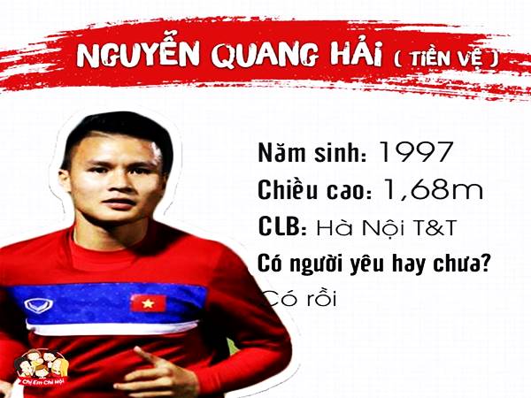 Tiểu sử Quang Hải | Thông tin về tiền vệ tài năng Nguyên Quang Hải