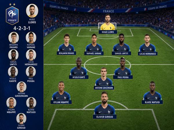 11 cầu thủ trong đội hình Pháp 2018 vô địch World Cup