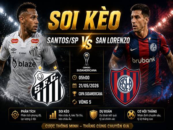 Soi kèo Santos/SP với San Lorenzo, 05h00 ngày 21/05